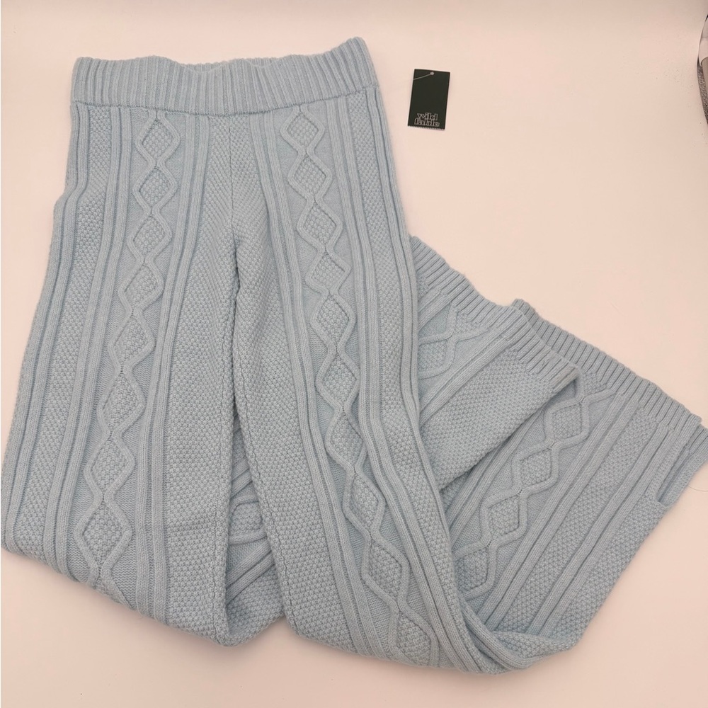 Wild Fable Cable Knit Pants Light Blue XS